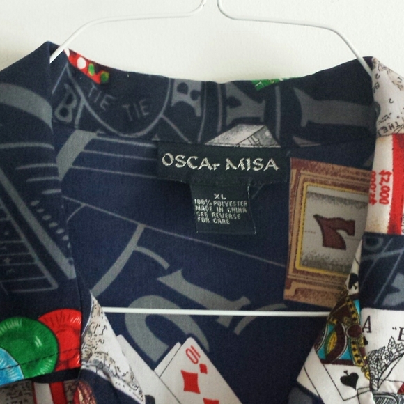 Oscar Misa Vegas Action Bowling Shirt Short Sleeve - Picture 2 of 4